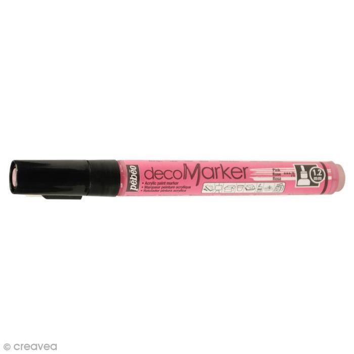 Marqueurs peinture acrylique - Pébéo - Acrylic Marker - Pointe Fine 1,2 mm - Couleur Rose - Mixte