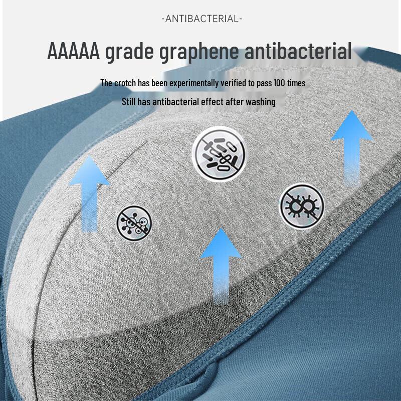 Jianjiang Men's 5A Antibacterial Seamless Boxer Briefs 3-Pack