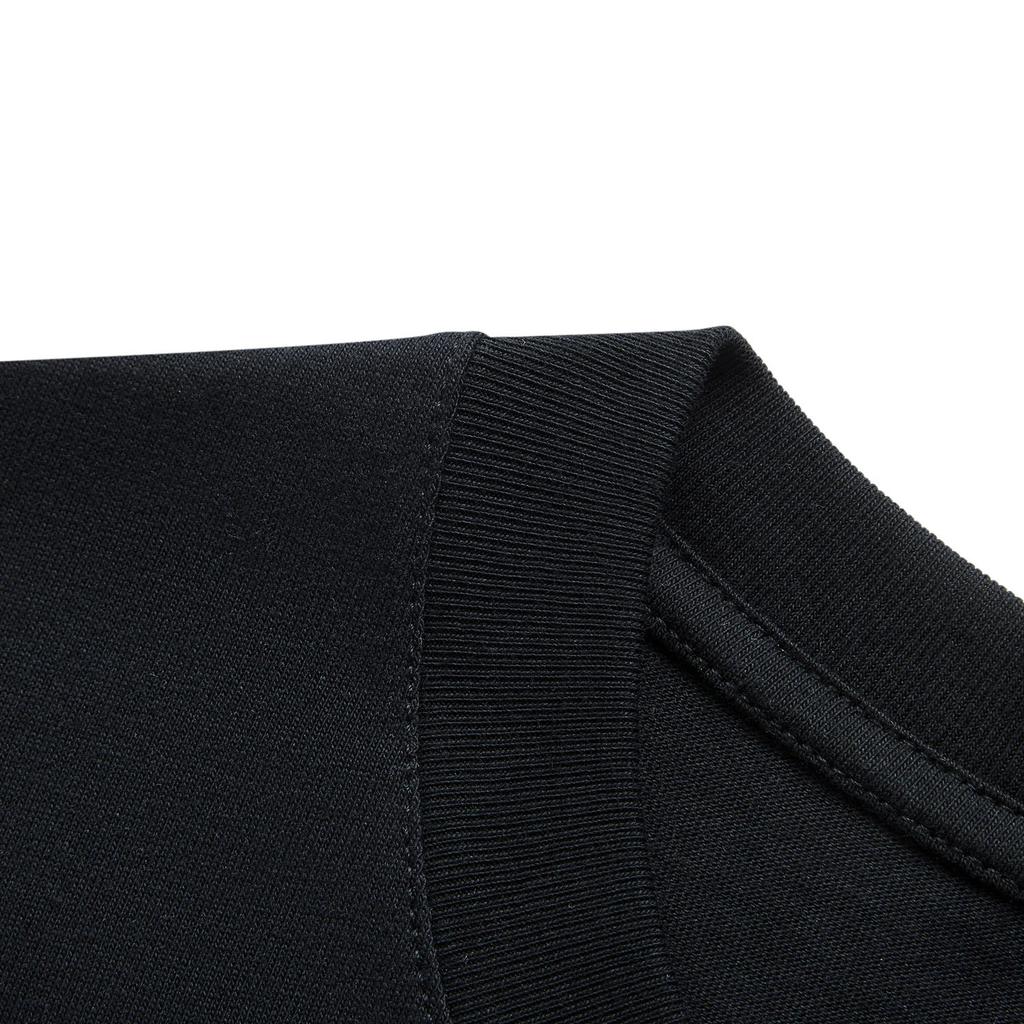 Li Ning In My Name Versatile Short Sleeve Solid Color Five-Point Pants Casual Sports Set Unisex sets Black AHSVD61-2+YKST119-1