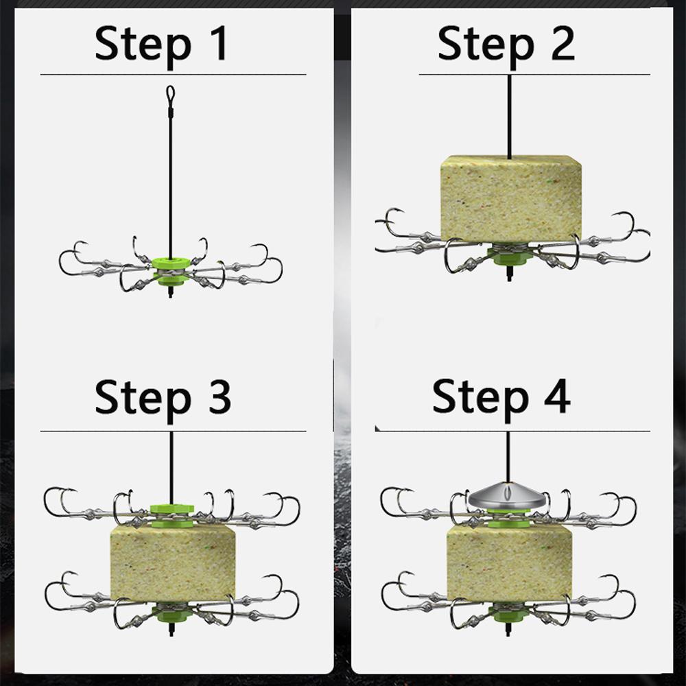 Crab Steel Flap Explosion Hooks 6/8 Claw for Square Bait Squid Fishhook Carbon Easy Carp Fishing Jig Hook Tackle Accessories 260319