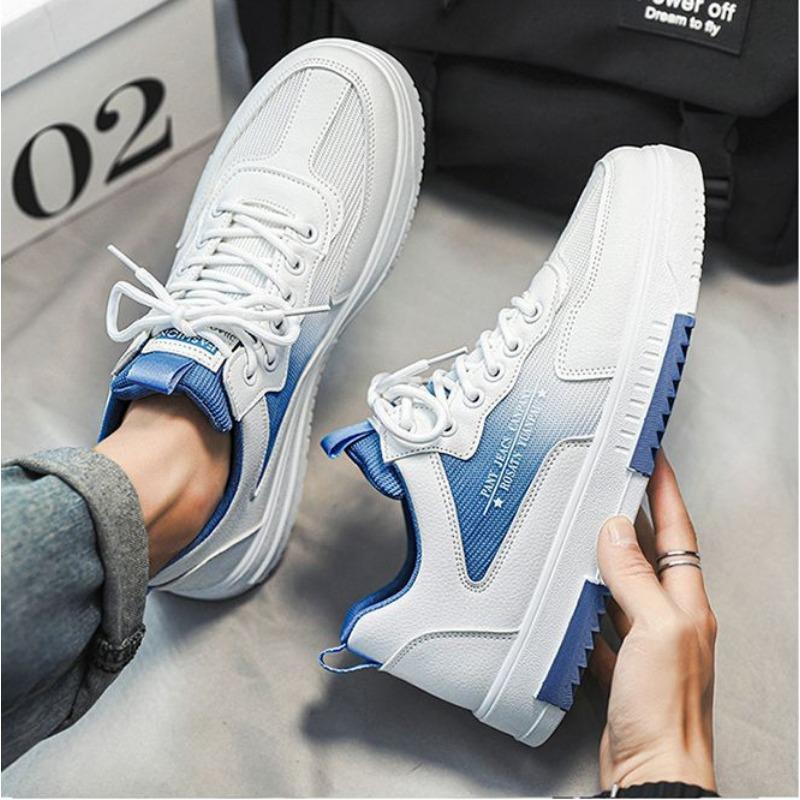 

New breathable mesh student board shoes summer fashion sports heightening men s shoes casual versatile men s white shoes 39