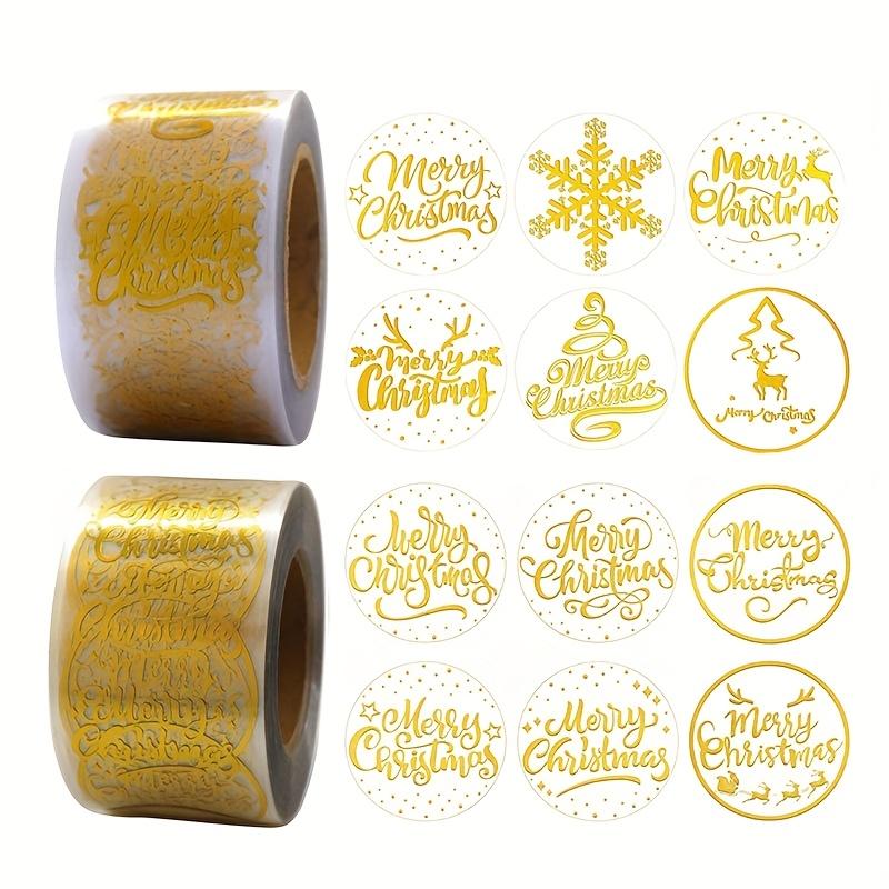 500pcs 2.5cm 1inch Merry Christmas Labels Stickers for Gift Package Card Envelope