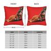 Pillow Case Monkey Punch Baby Monkey Holding Plush Toy Design Pillow Cover For Couch Sofa Bedroom Retro Trendy Pillowcases