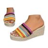 Women'S Platform Wedge Open Toe Slip Sandals Fashionable And Casual With 400 Sandals For Women Platform Sandals Women Wedge