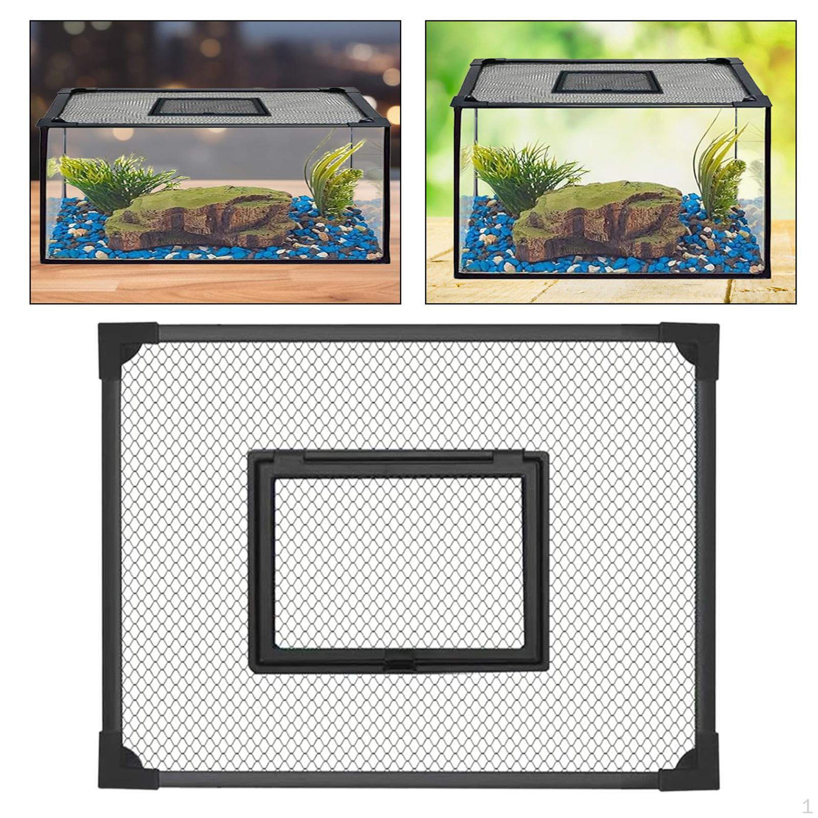 

Экран для аквариума Самостоятельная сборка Сетка-крышка от выпрыгивания Сделай сам Крышка для аквариума Легко установить Аксессуары 40x30cm