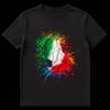Italian Enthusiast Splatter Flag Italy National Pride T Shirt vintage Washed homme For Everyday