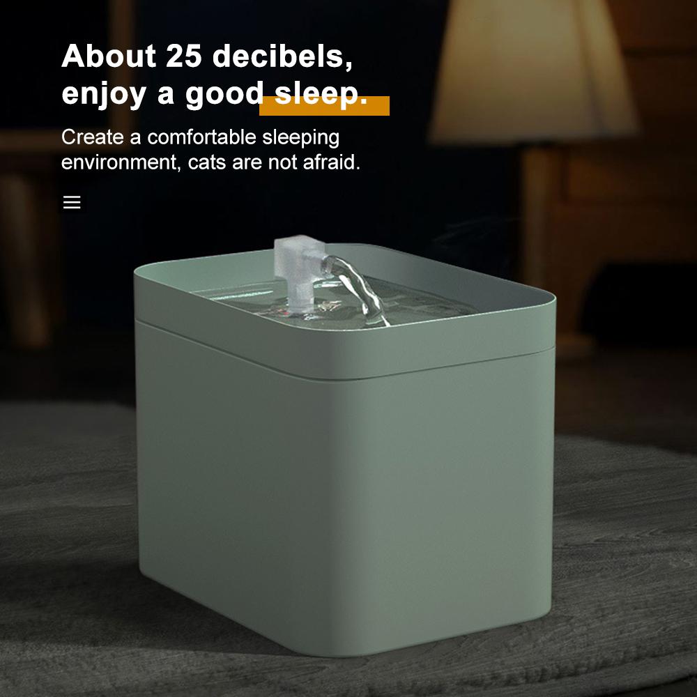 1.5L 51Oz Pet Water Fountain Auto Cat Drinking Fountain With 3 Replaceable Filters 3 gear Speed Quiet Water Pump Anti