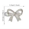 Elegant Bowknot Water Drop Brooches Pin For Girl Bridal Shiny Metal Small Brooch Pin Lapel Pins Fixed Anti Button Clothing