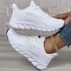 Unisex White Sports Shoes, Mesh Breathable Lightweight Running Shoes, Soft Soled Casual Walking Shoes