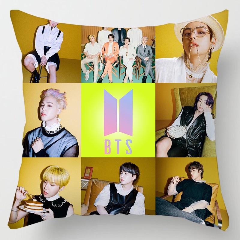 Bts Bangtan Boys Cushion Cover Decorative Soft Pillow Case Sofa Car Cover Throw