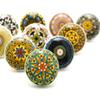 Ceramic Material Ceramic Pull Handle Circular Shape Bohemian Furniture Handle  Cabinets