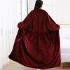 Unisex Mid-Length Thick Coral Fleece Robe for Couples, Home Wear Bathrobe & Pajamas.