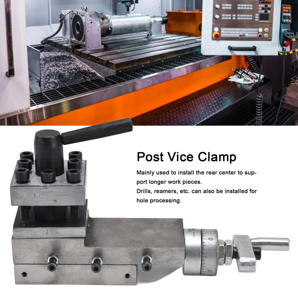 2 Way Vice Clamp Post Vice Clamp Lathe Tool Quick Changing 2 Way Mini 50x50mm for 0618 7inx10in 12in 14in
