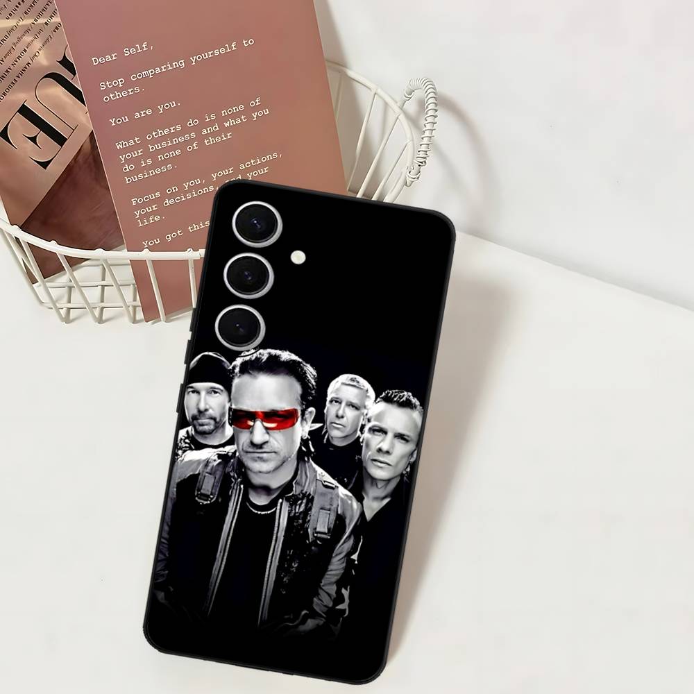 1pc Famous U-U2 Rock Band Phone Case For Samsung S 24 Fe 25 Ultra Plus 20 Lite 21 30 22 23 24 22 Ultra 5G Fundas