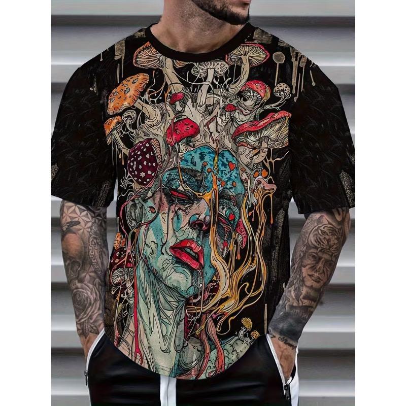 Men s Casual Sports 3D Printed T-shirt M