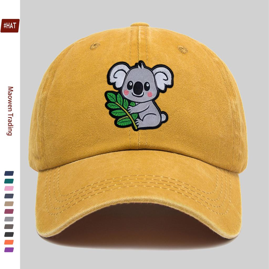 Pc Niedliches Koala-Print Baseballkappe Modisches Lässiges Design Sonnenhut Haus Freizeit Dekorative Mütze Bequem und Leicht P