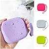 Square Silicone Coin Purse Silicone Earphone Bag Casual Mini Storage Bag  Travel