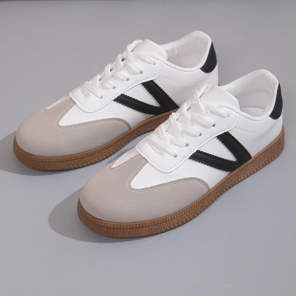 Dexun Shoes Women's Shoes Spring and Summer 2025 New Flat-bottomed Lightweight Sports Forrest Gump Shoes Retro Lace-up Casual Shoes