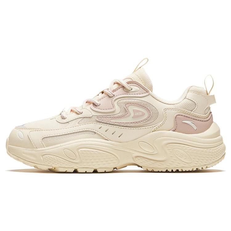 New Anta Starlight Breathable Support Low Top Chunky Sneakers Women's Ecru 922348836-2