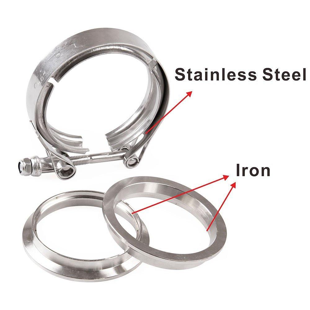Universal For Exhaust Clamp and Flanges Kit 2.5 inch Stainless Steel
