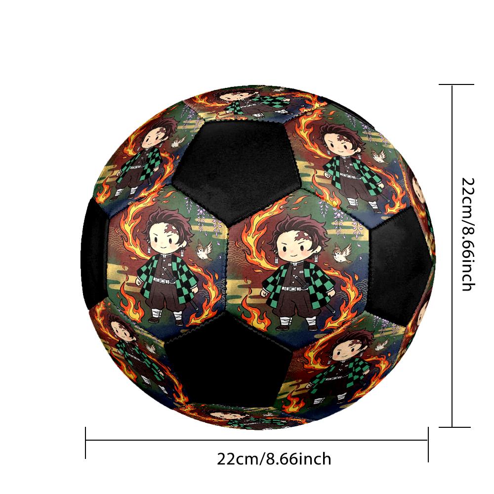 Soccer Ball Colorful Machine Stitched PVC Size 5 Team Training Competition Ready Durable High-Bounce Cool Sports Gift
