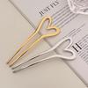 New Alloy Heart Shape Hair Sticks U Shaped Hair Styling Tools Hair Fork Geometric Design Hairpin Daily Wear