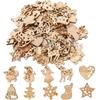 100 pezzi/set di trucioli di legno di Natale
