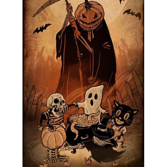 5D DIY Diamond Embroidery pumpkin Crystal Rinestone Diamond Painting Animal Diamond Mosaic All Saints' Day Gift Home Decoration