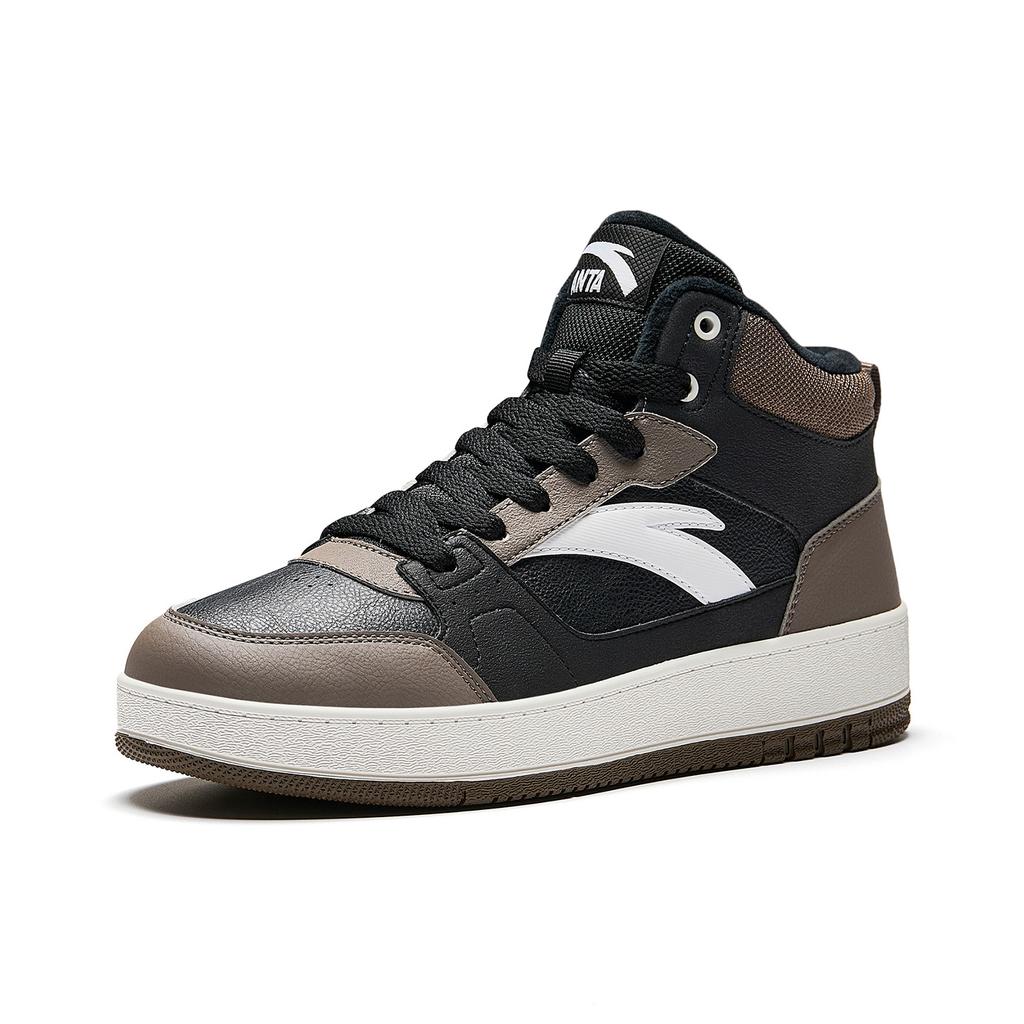 Anta High top Skateboard Shoes Men's Black/Enamel Gray/Pure White 912548938-2