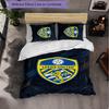 Biancheria da letto a tema Leeds United Set 3 Pezzi Copripiumino Biancheria da letto Decorativa Per Camera Adolescenti Decorazione Casa