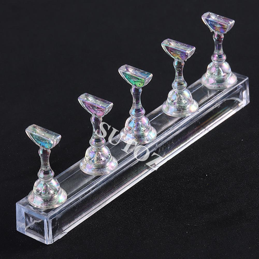 Nail Art Practice Tray with Strong Magnet and Wearable Crystal Pieces