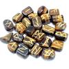 Tiger Eye Rune Stones 25-Piece Set with Pouch