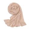 Light Cotton Monochrome Scarf Wrap With Stretch Breathable Fabric For Casual Wear