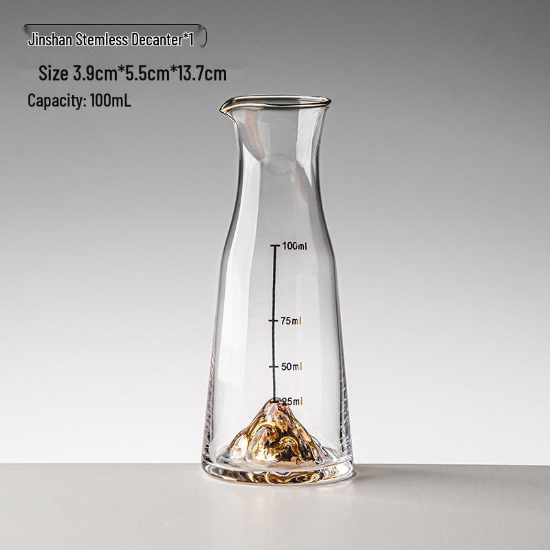 Gold Foil Shot Glass Set – Crystal White Wine Cups, Customizable with Logo