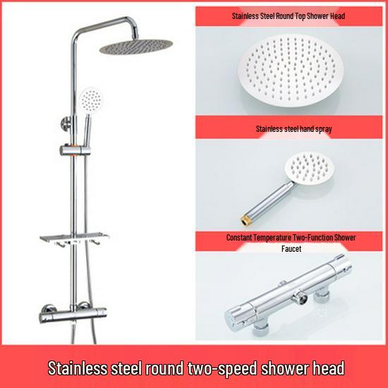 All-Copper Automatic Temperature Control Solar Water Heater Valve - Smart Mixing Shower Faucet