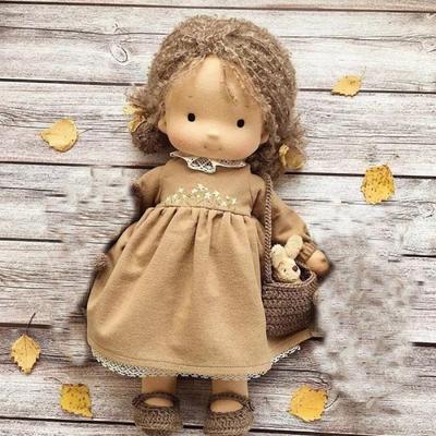 Mäkká bábika, Bábika z handry pre bábätko, Vhodná ako darček k narodeninám pre dievčatá, Vianočný plyšový darček