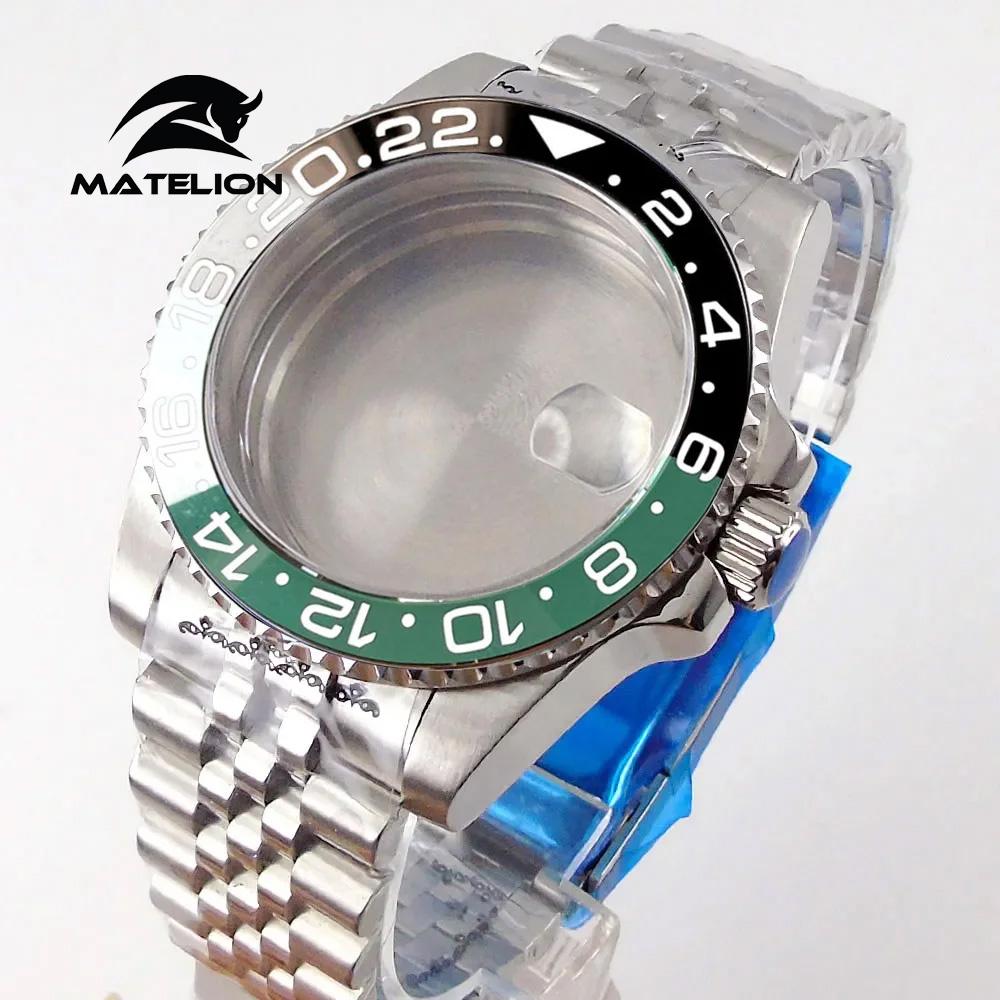 Matelion 200M Diving Case 40mm Fit NH35 NH36 NH34 GMT ETA 2824 PT5000 Watch Case Jubilee Bracelet Sapphire Glass Slide Buckle