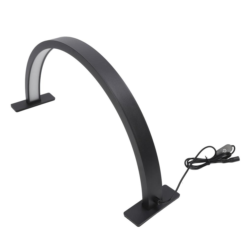 25W Desktop LED Light 3000K‑6500K Half Moon Shaped Eye Protection Eyelash Beauty Lamp Black
