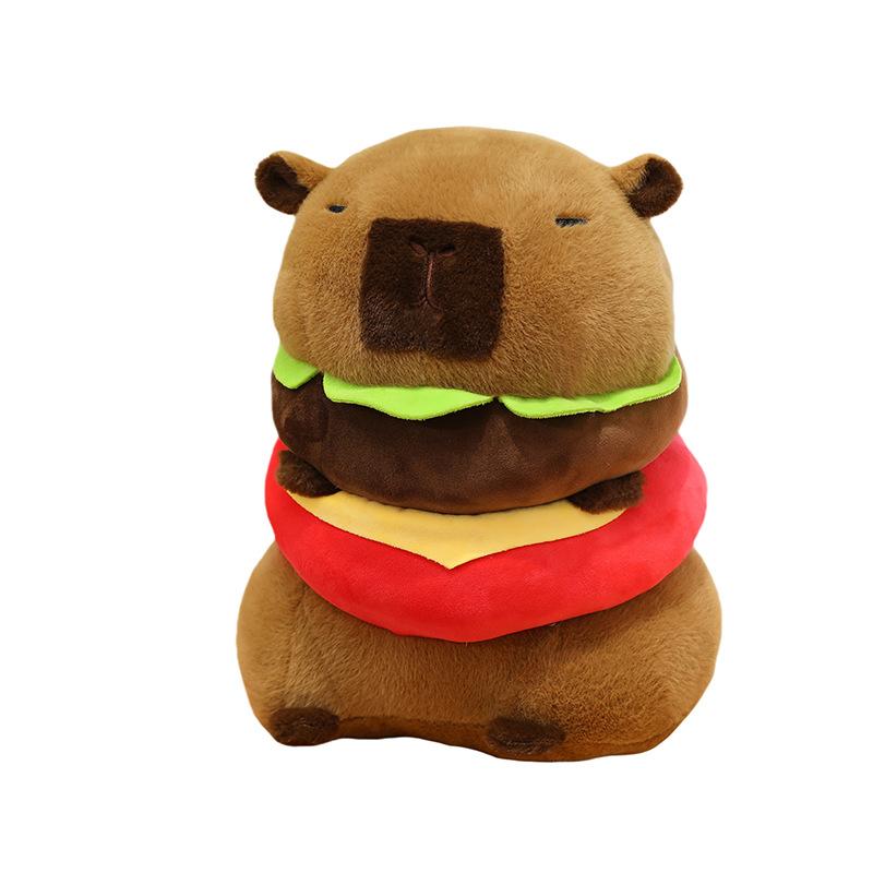 Cute Kapibara Plush Toy Burger Capybara Doll Girl Children Doll Machine Doll