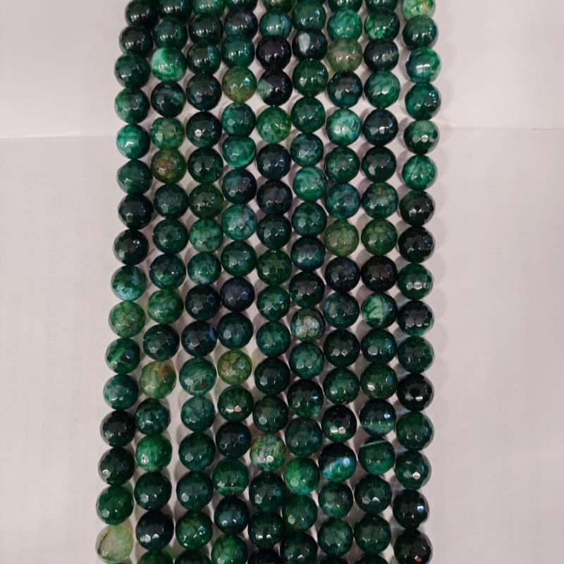 14mm Faceted Round Agate Beads for DIY Jewelry Necklace & Bracelet
