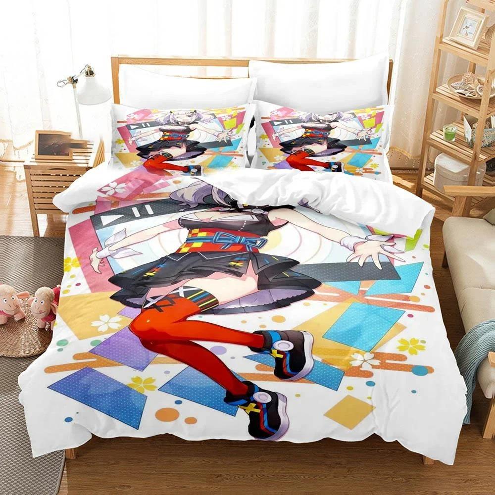 3D Printed Nyubara Reona Bedding Set Anime Raise A Suilen Duvet Cover Double Twin Full Queen King Adult Kids Bedclothes Quilt