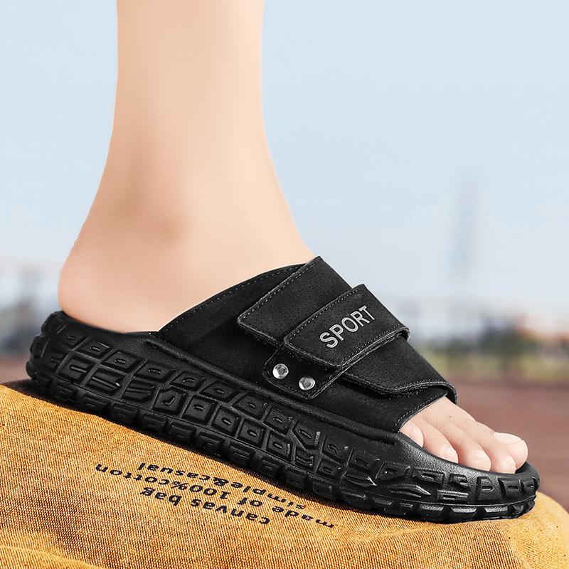 Trendige Khaki Herren Sport-Slipper Herren Designer Sandalen Rutschfeste Plateau Pantoletten Für Herren Sommer Freizeit-Slipper pantuflas hombre