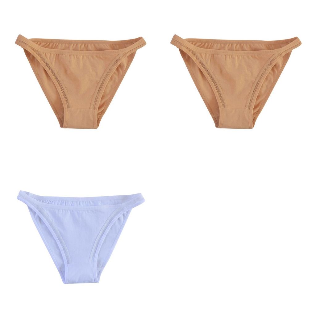 3Pcs/Set Cotton Panties Women Low Rise Briefs Female Underpants Sexy Lingerie Comfy Brazilian Panties Breathable Underwear M-XL