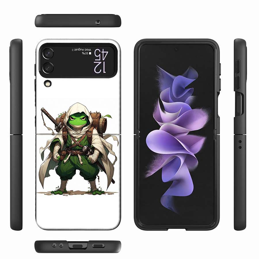 Cute Mouse Axolotl Frog Wizard Phone Case For Samsung Z Flip 6 7 5G Z Flip 5 Galaxy Z Flip 3 4 5G ZFlip Shockproof Hard Cover TP