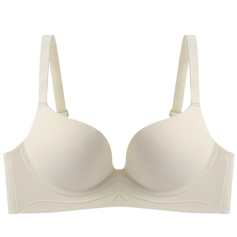 

New Gathered Seamless Red One-Piece Bra for Small Chest Medium