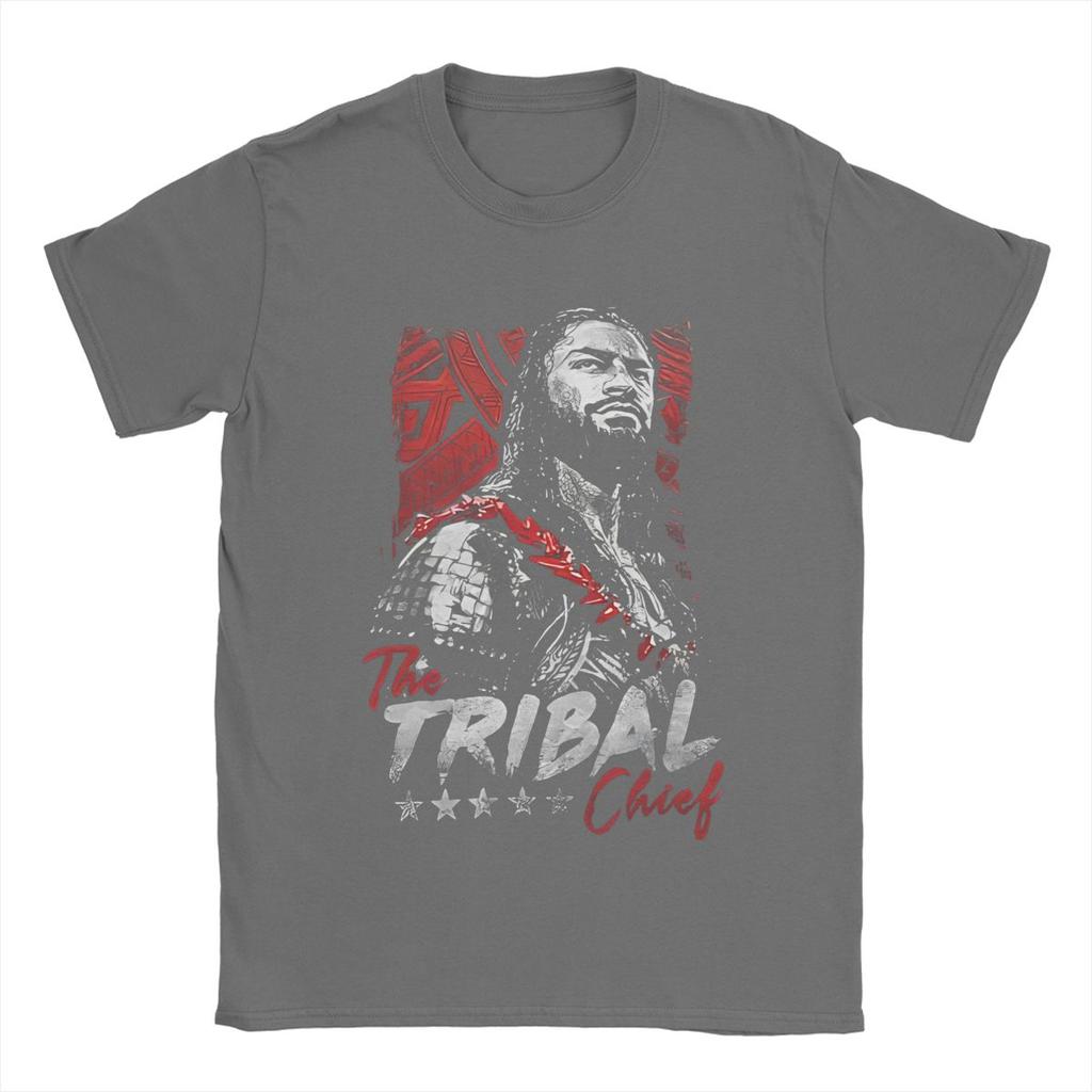 Roman Reigns The Tribal Chief Mens T Shirts Wrestler Funny Awesome Tees Short Sleeve Round Collar TShirt Cotton New Merch
