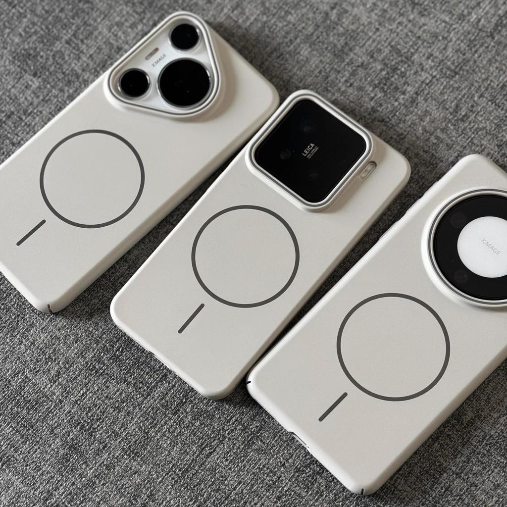 Premium Rock Sensing White Magsafe Magnetic Wireless Charging Suitable for Xiaomi Mi 11 Mobile Phone Case 11 Skin Sensing Micro Scrub