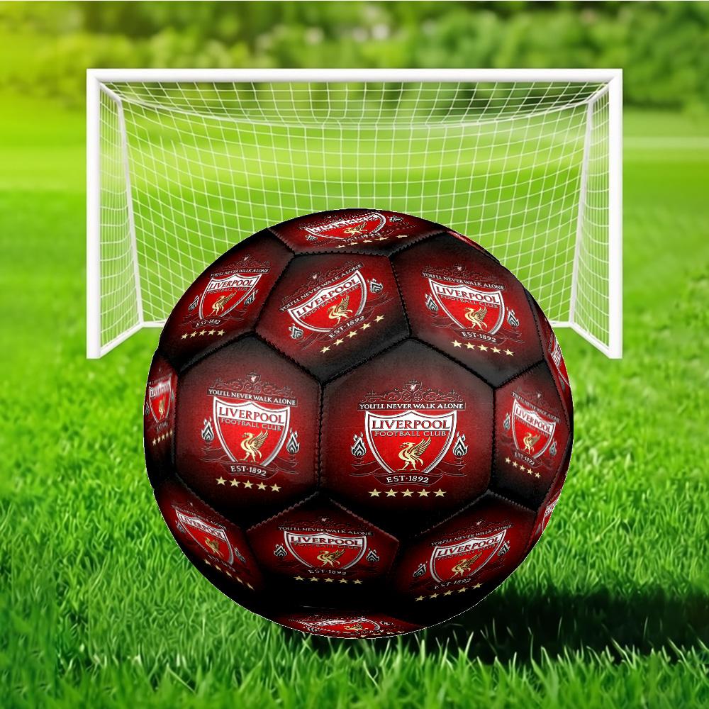 Liverpool Fc Crest Soccer Ball Size 5 Soccer Ball, Machine-stitched, Soft and Comfortable, Suitable for Training and Matches Fan Gift