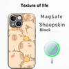 Cute Animal dog pattern lovely design  Phone Case For iPhone 17 16 15 14 13 12 Plus Pro Max  High-end Luxury Magsafe Sheepskin