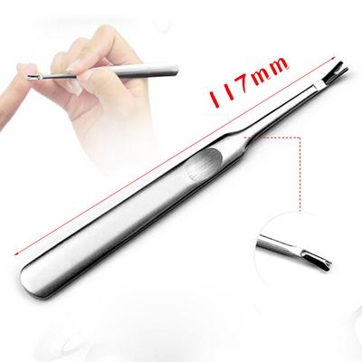 1Pc Cuticle Pusher Professional Stainless Steel Nail Cuticle Remover Callus Dead Skin Fork Nail Manicure Pedicure Tools